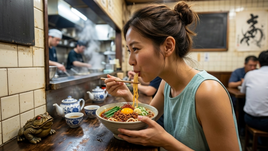 台湾ラーメン：夏の女性