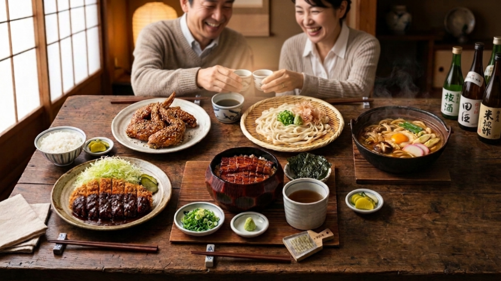 名古屋めしフルコースと夫婦・昼の酒
