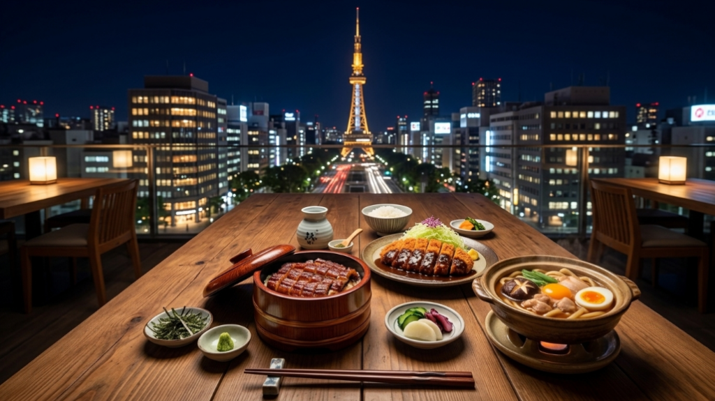 名古屋テレビ塔と名古屋めし・夜景