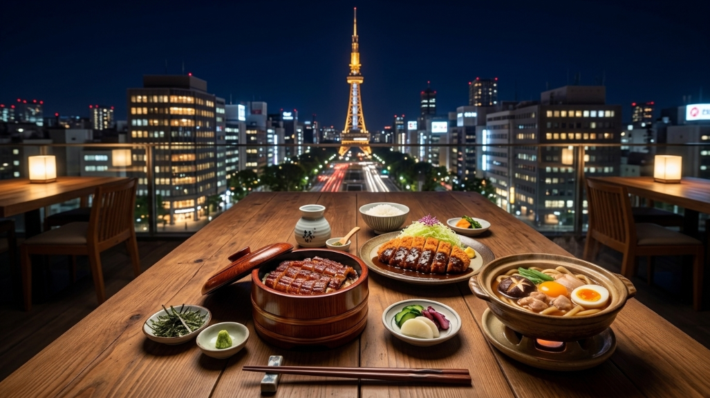 名古屋テレビ塔と名古屋めし・夜景