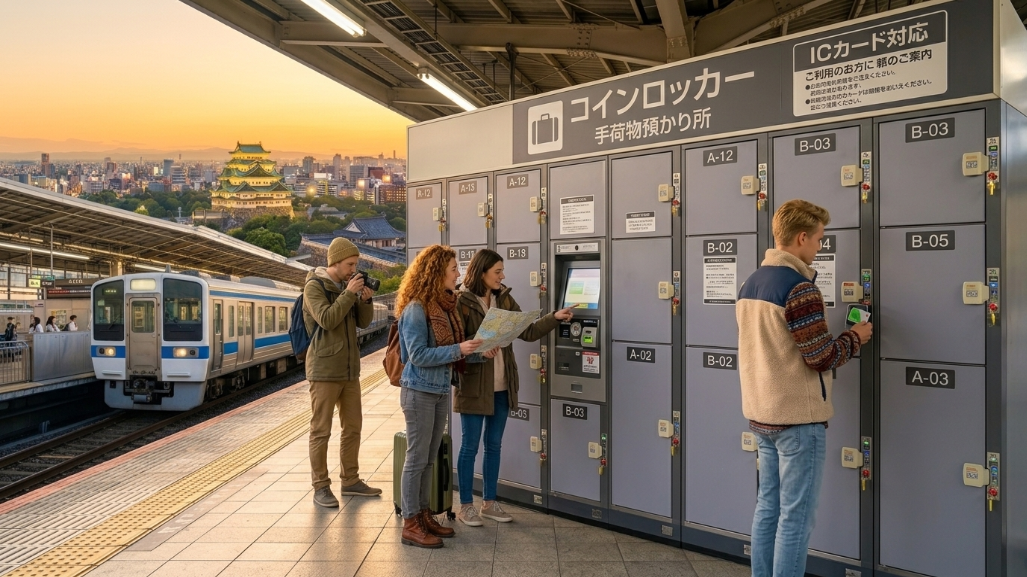 名古屋観光のシンボルと駅：コインロッカー