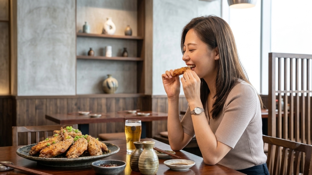 名古屋手羽先：30代女性のランチ