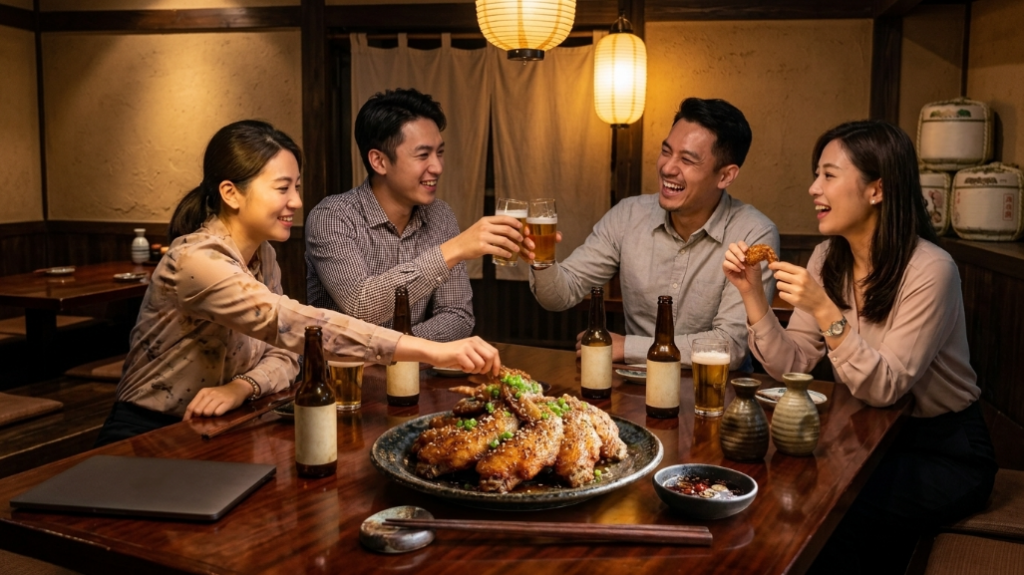 名古屋手羽先：職場仲間の夜飲み