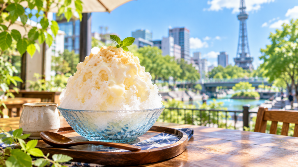 名古屋TV塔と夏のかき氷